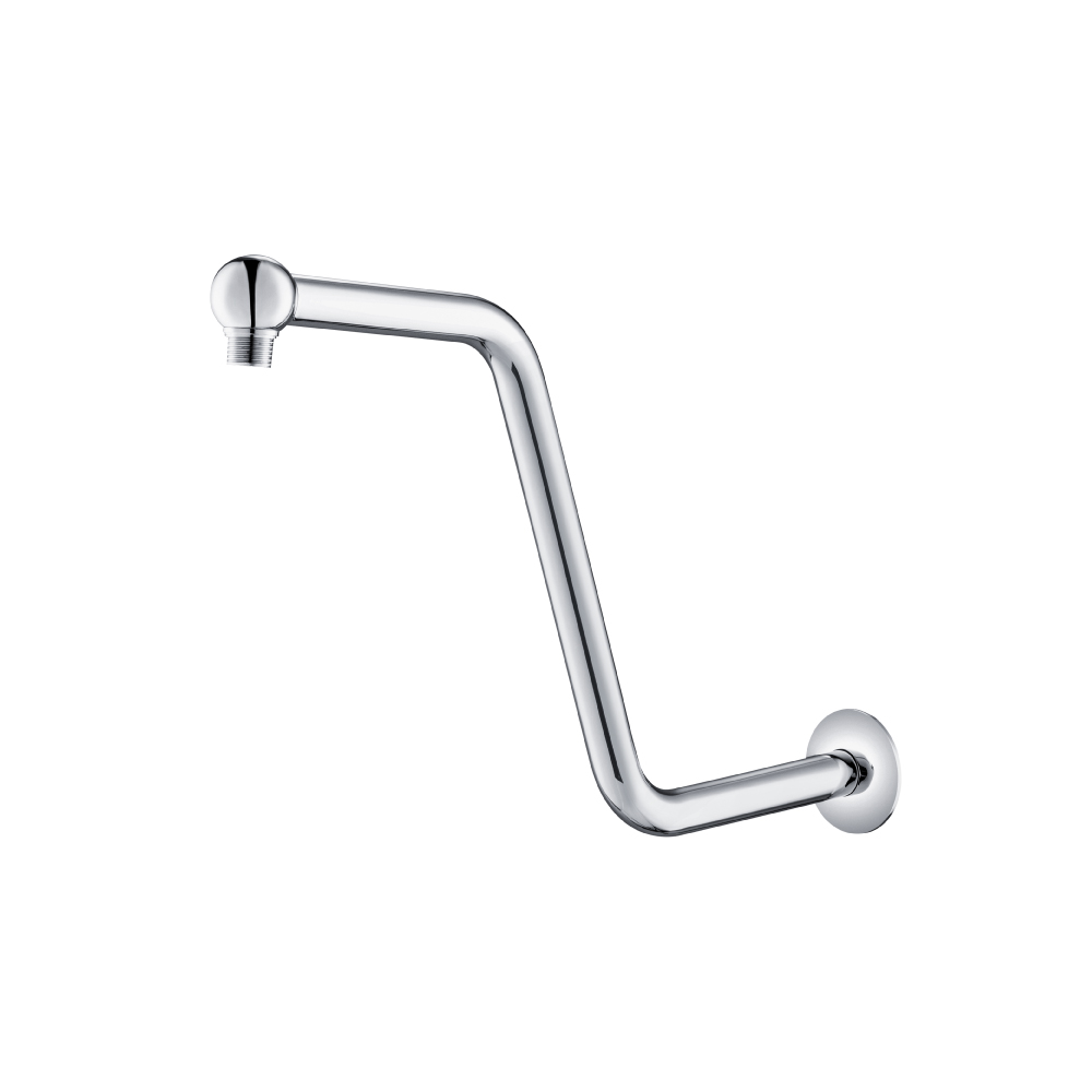 Round Shower Arm With Flange | Chrome