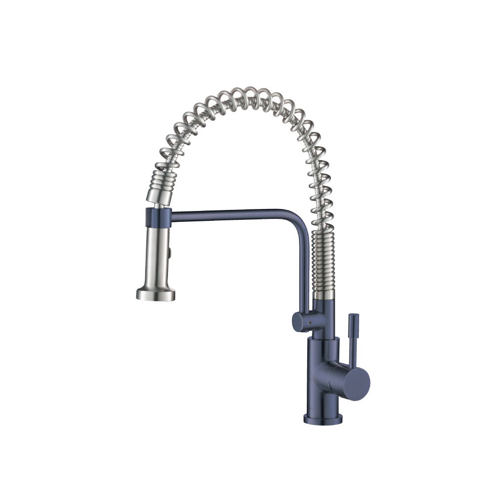Caso - Semi-Professional Dual Spray Stainless Steel Kitchen Faucet With Pull Out | Navy Blue