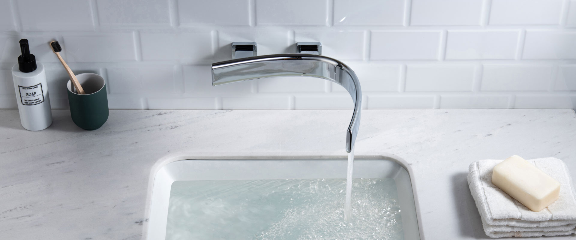 designer wall mount sink faucet