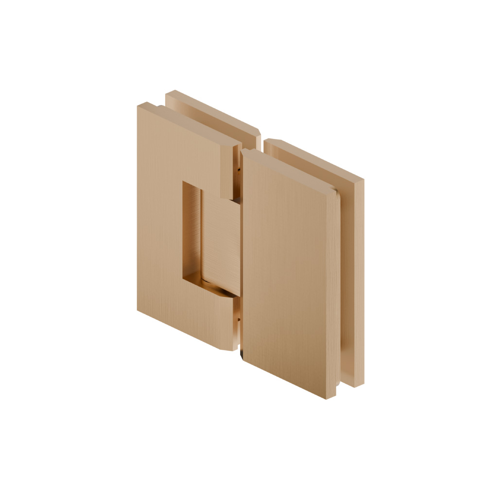 180 Degrees Glass To Glass Heavy Duty Shower Door Hinge | Brushed Bronze PVD