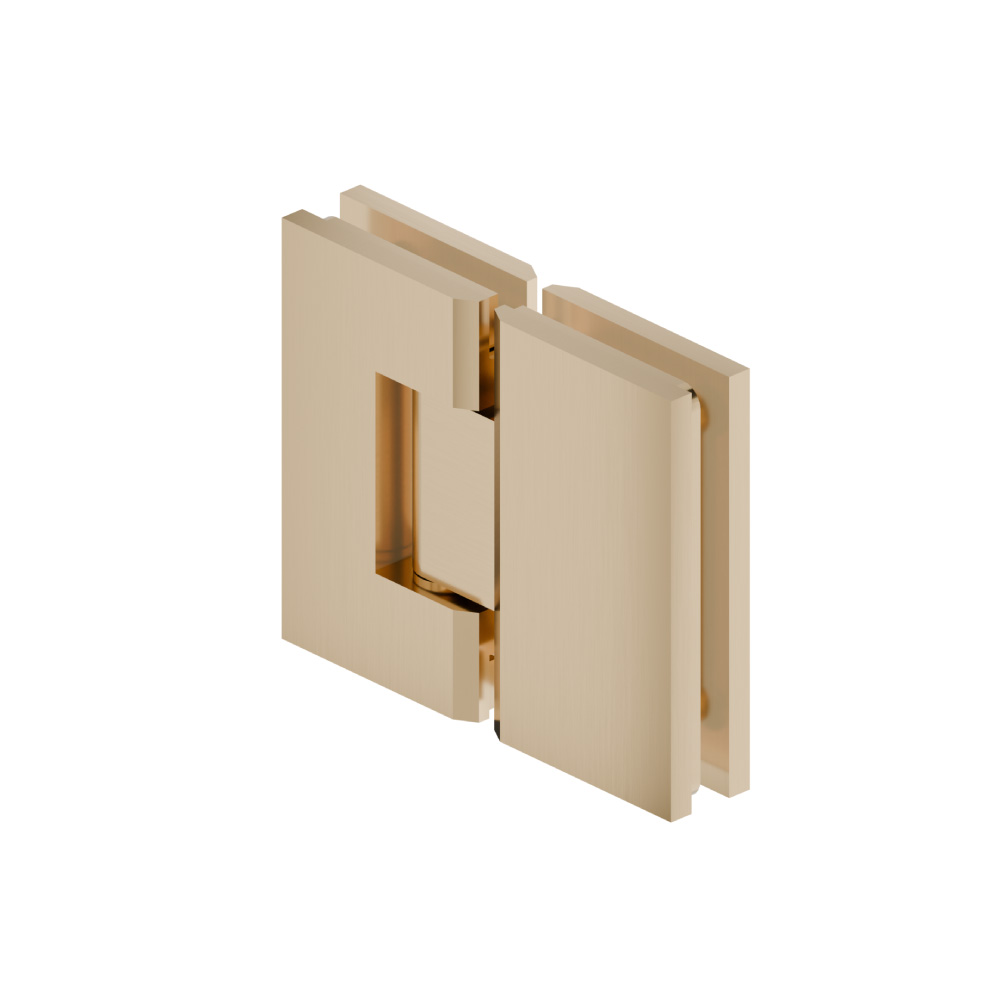 180 Degrees Glass To Glass Heavy Duty Shower Door Hinge | Satin Brass PVD