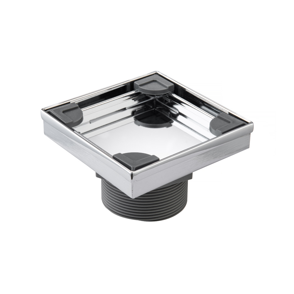 4" Tile Insert Floor Drain with 2" Outlet | Chrome