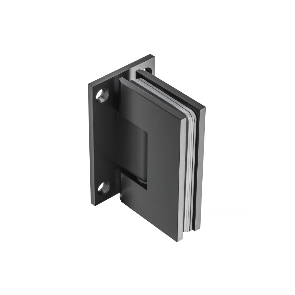 Wall To Glass Self Centering Shower Door Hinge | Matte Black