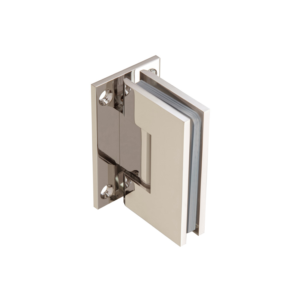 Wall To Glass Self Centering Shower Door Hinge | Polished Nickel PVD