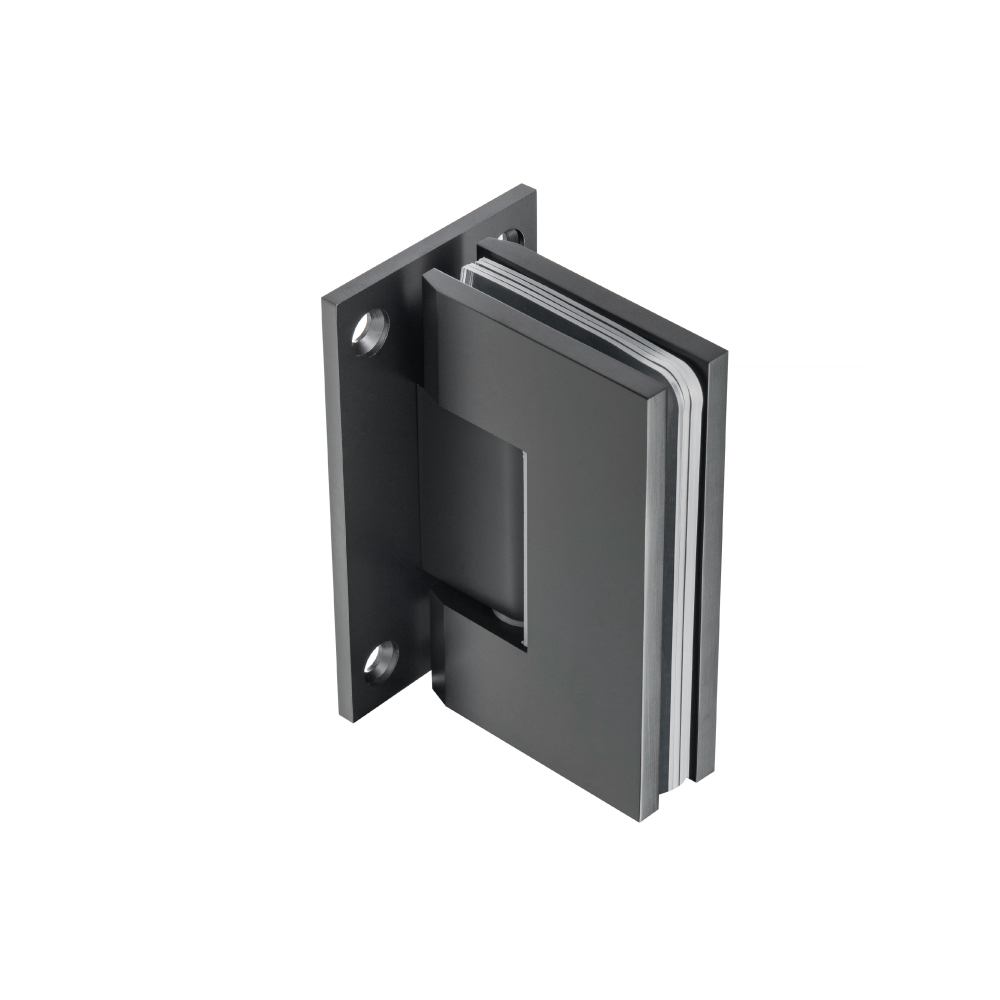 Wall To Glass Heavy Duty Self Centering Shower Door Hinge | Matte Black