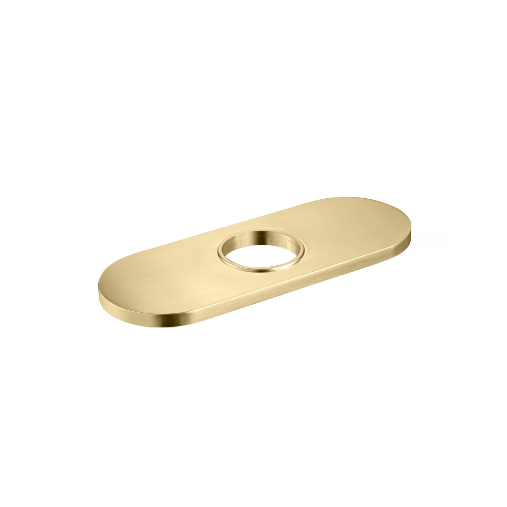 Base Plate - 4" Centerset to Single-Hole Faucet Conversion | Satin Brass PVD