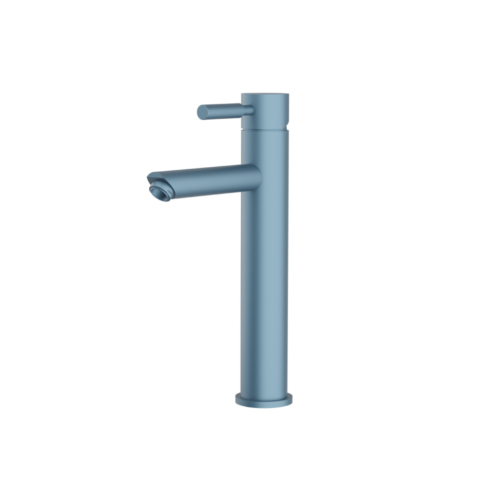 Single Hole Vessel Faucet | Blue Platinum