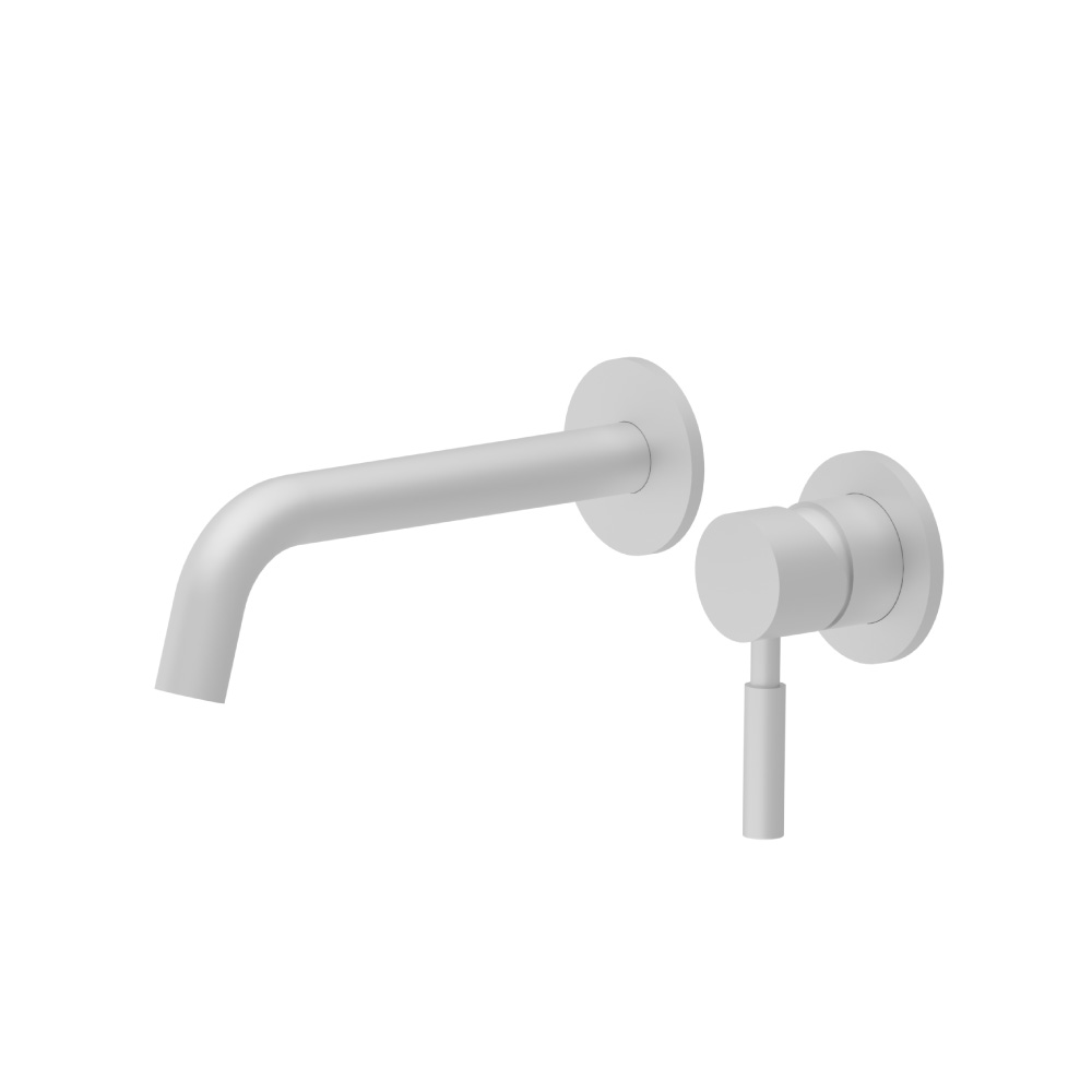 Single Handle Wall Mounted Bathroom Faucet | Gloss White