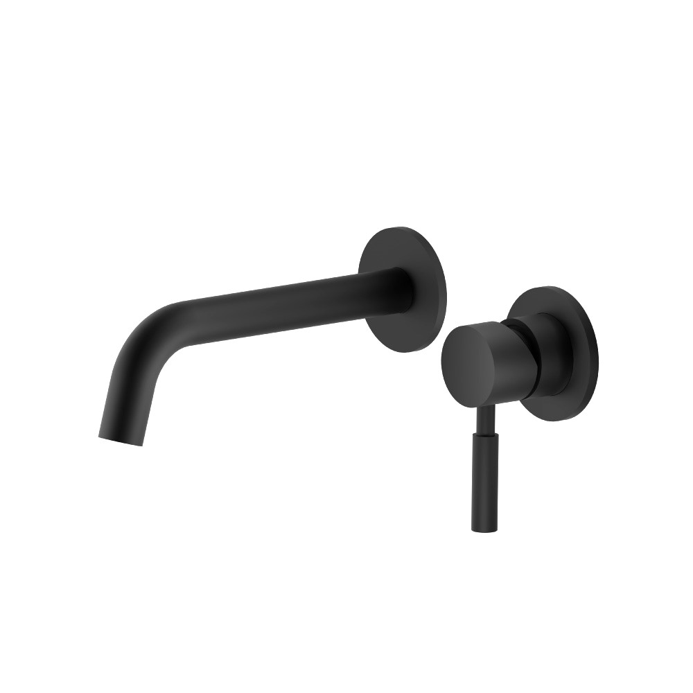 Single Handle Wall Mounted Bathroom Faucet | Matte Black