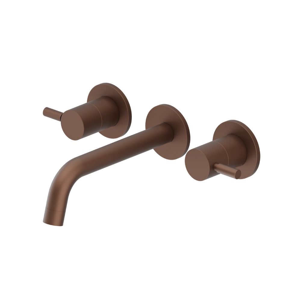 Two Handle Wall Mounted Bathroom Faucet | Vortex Brown