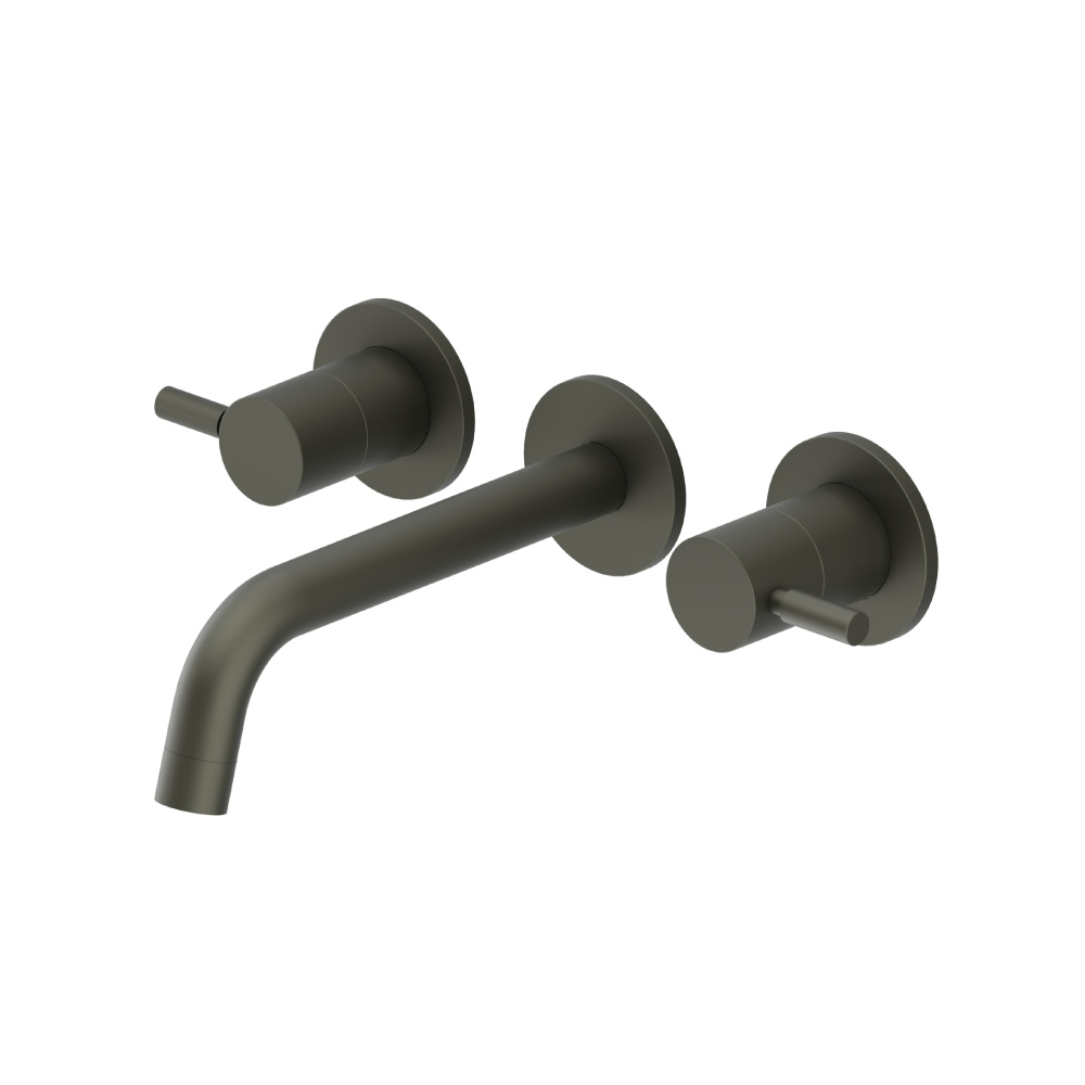 Two Handle Wall Mounted Tub Filler | Dark Green