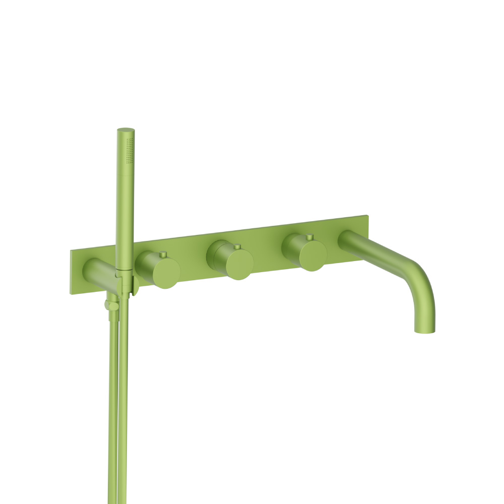Wall Mount Tub Filler With Hand Shower | Isenberg Green