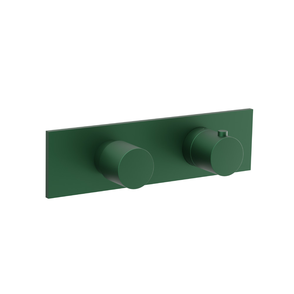 3/4" Horizontal Thermostatic Shower Valve & Trim - 1 Ouptut | Leaf Green