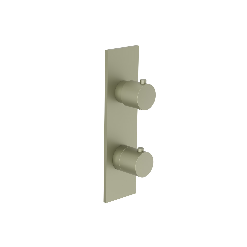 3/4" Thermostatic Shower Valve & Trim  - 2-Output | Army Green