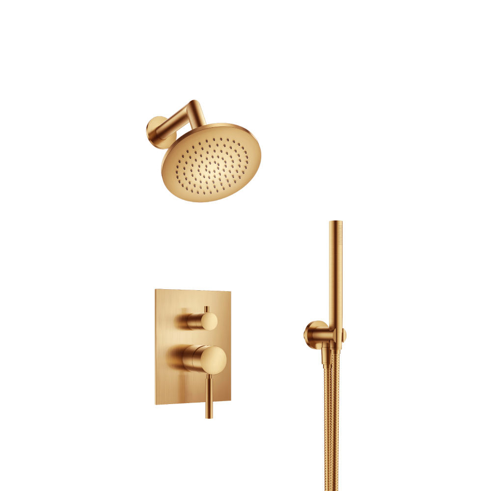 Two Output Shower Set With Shower Head And Hand Held | Brushed Bronze PVD