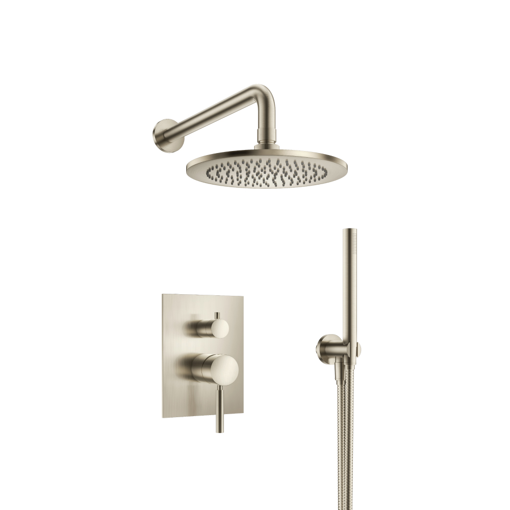 Two Output Shower Set With Shower Head And Hand Held | Brushed Nickel PVD