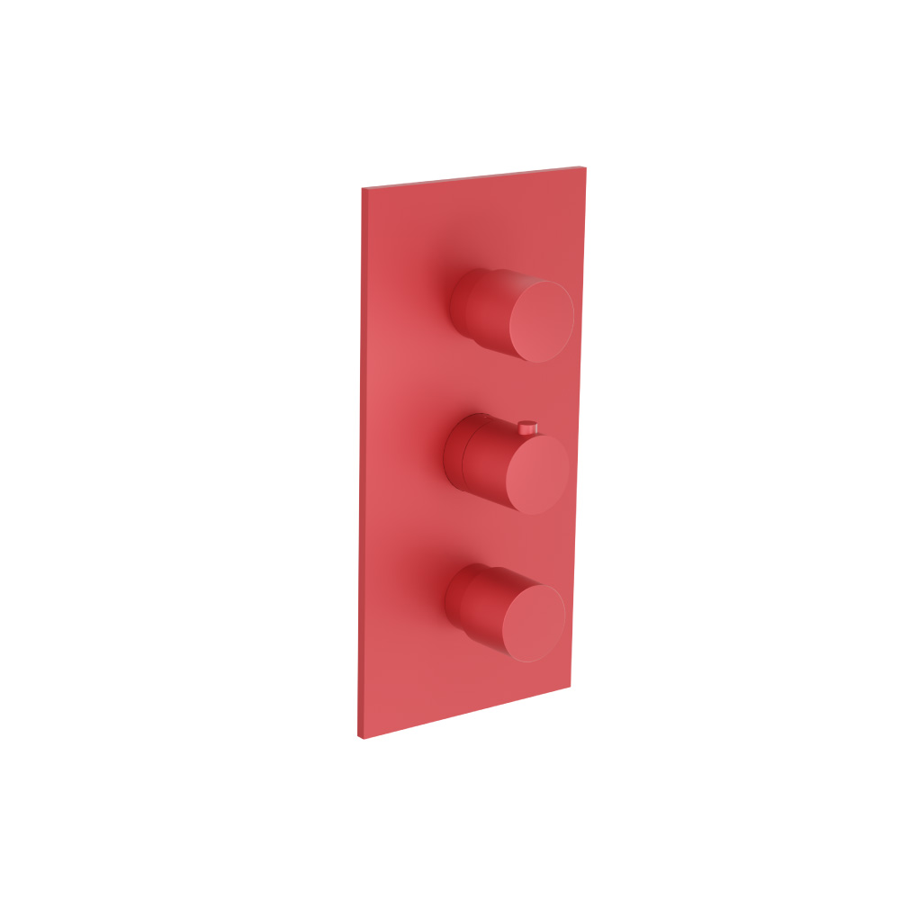 3/4" Thermostatic Valve and Trim - 2 Outputs | Deep Red