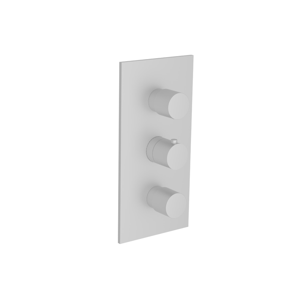3/4" Thermostatic Valve and Trim - 2 Outputs | Gloss White