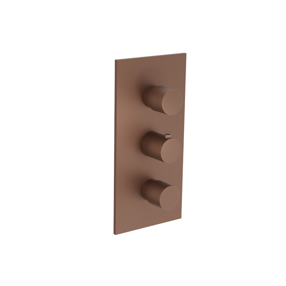 3/4" Thermostatic Valve and Trim - 2 Outputs | Vortex Brown