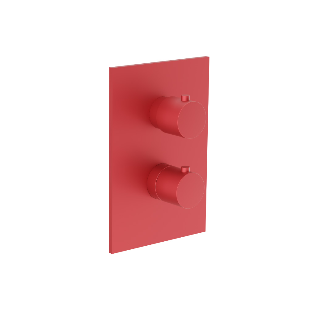 3/4 " Thermostatic Valve & Trim - With 2-Way Diverter - 2 Output | Deep Red