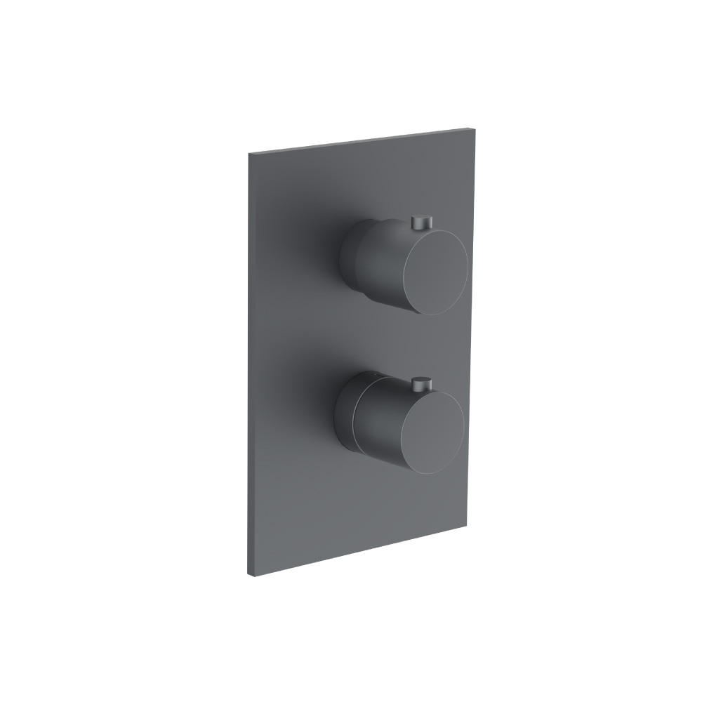 3/4 " Thermostatic Valve & Trim - With 2-Way Diverter - 2 Output | Rock Grey