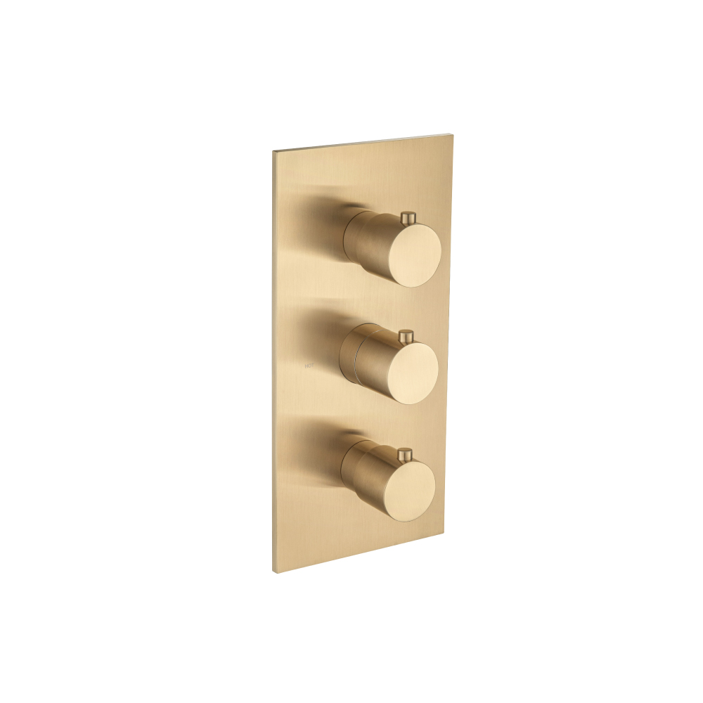 3/4" Thermostatic Valve & Trim - 4 Output | Brushed Bronze PVD