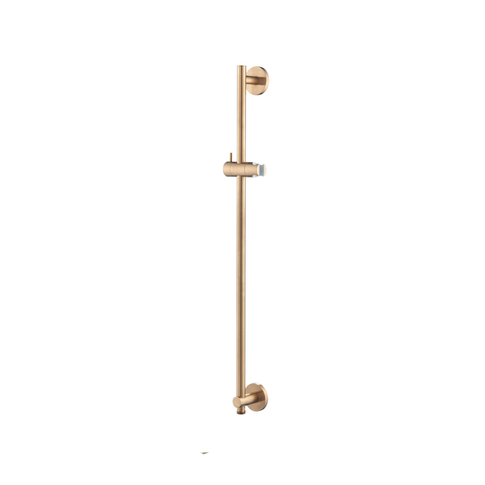 Shower Slide Bar With Integrated Wall Elbow | Brushed Bronze PVD