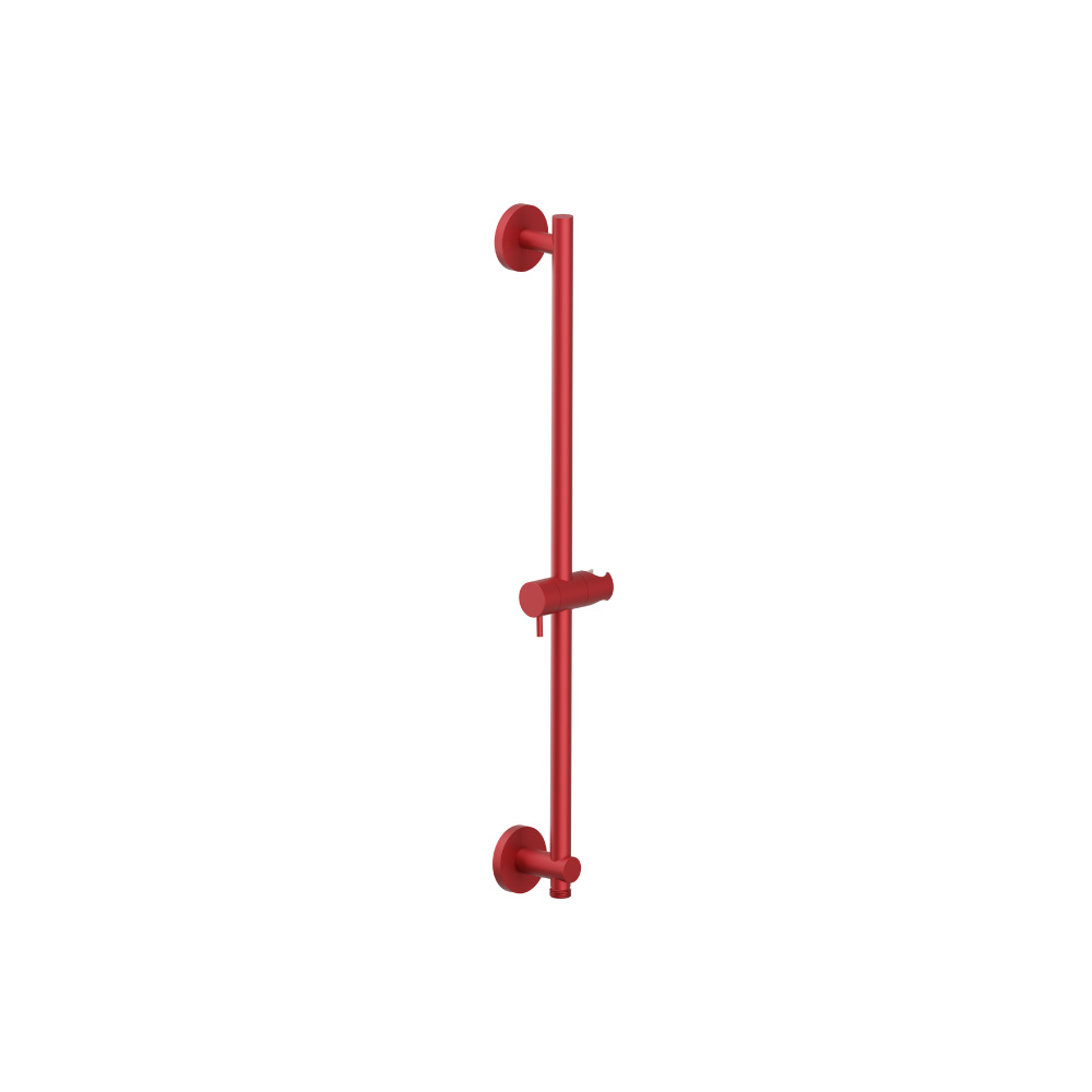 Shower Slide Bar With Integrated Wall Elbow | Deep Red