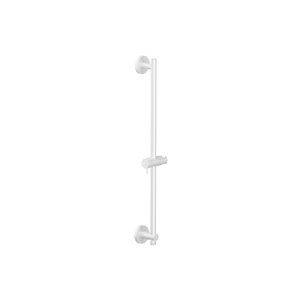 Shower Slide Bar With Integrated Wall Elbow | Gloss White