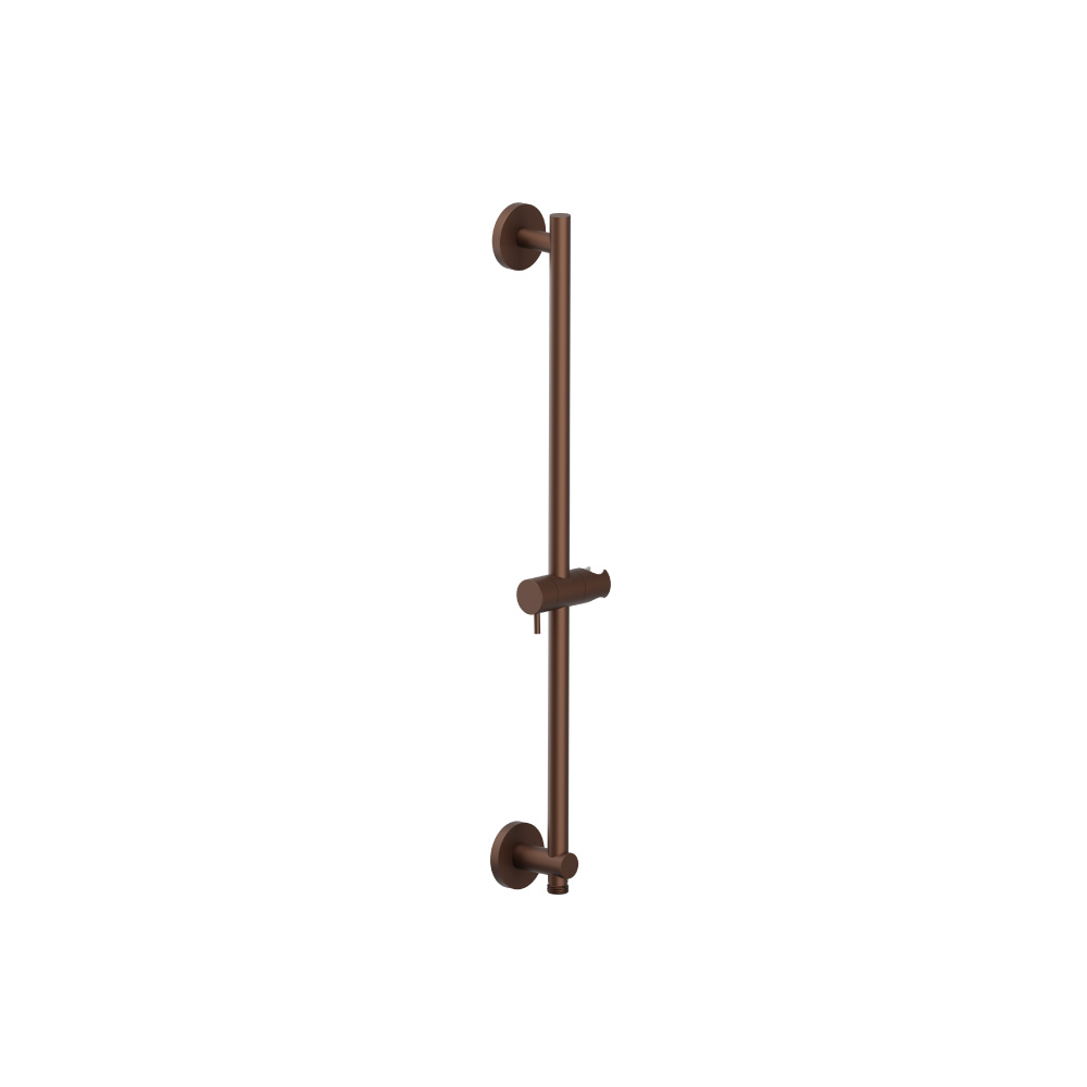 Shower Slide Bar With Integrated Wall Elbow | Vortex Brown