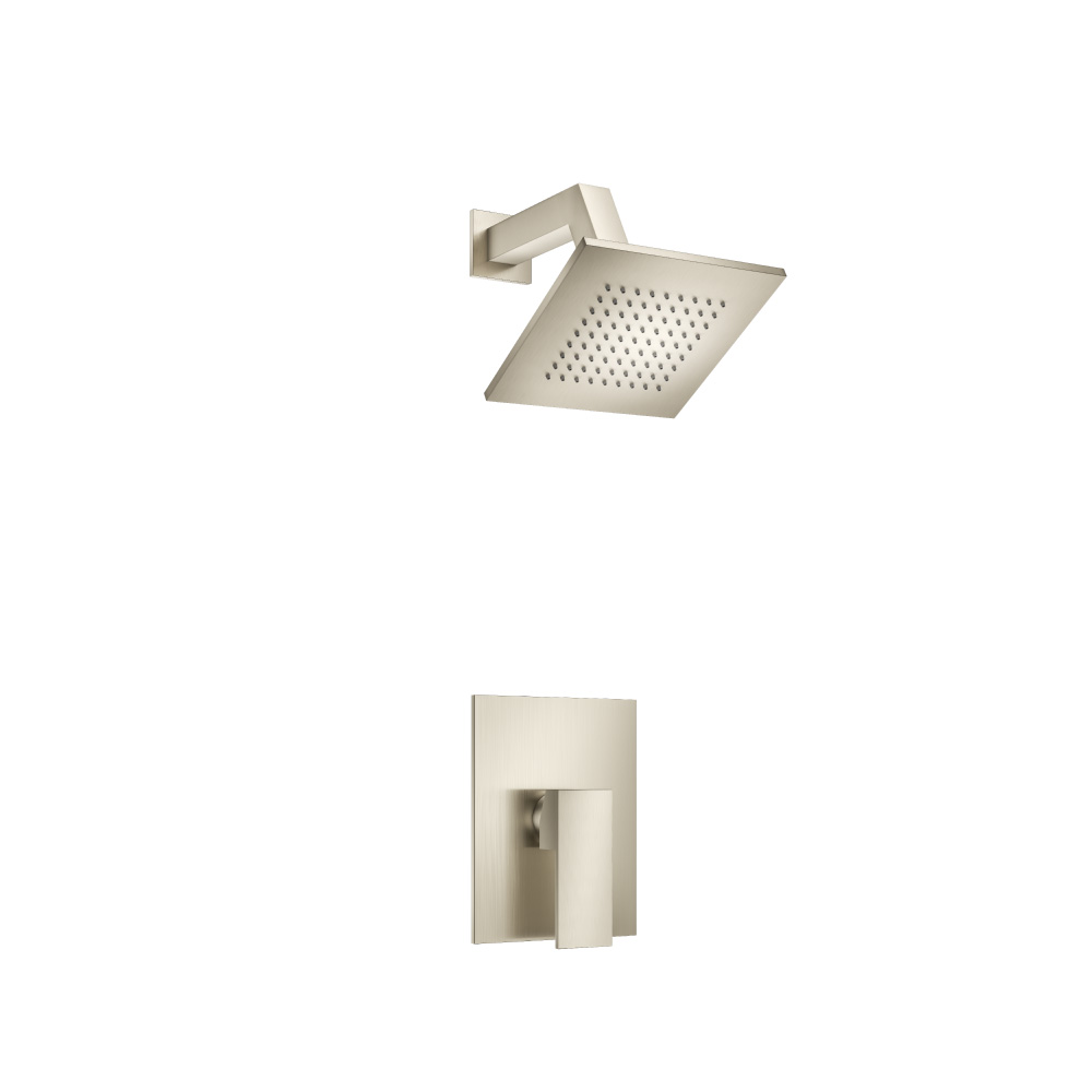 Single Output Shower Set With Brass Shower Head & Arm | Brushed Nickel PVD
