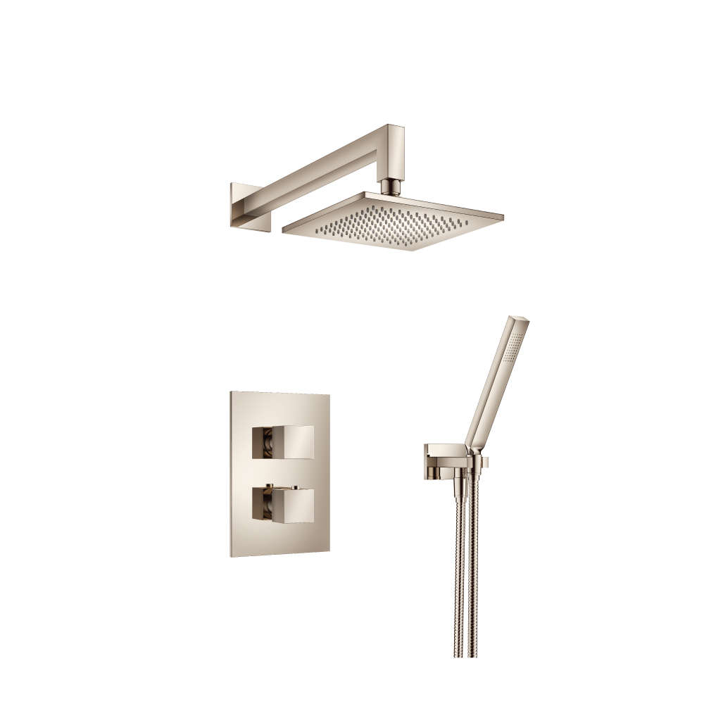 Two Output Shower Set With Shower Head And Hand Held | Polished Nickel PVD