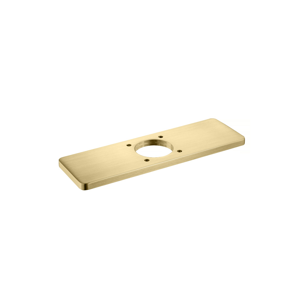 Base Plate - 4" Centerset to Single-Hole Faucet Conversion | Satin Brass PVD