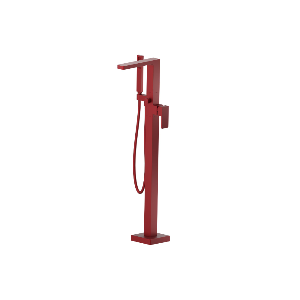 Freestanding Floor Mount Bathtub / Tub Filler With Hand Shower | Crimson