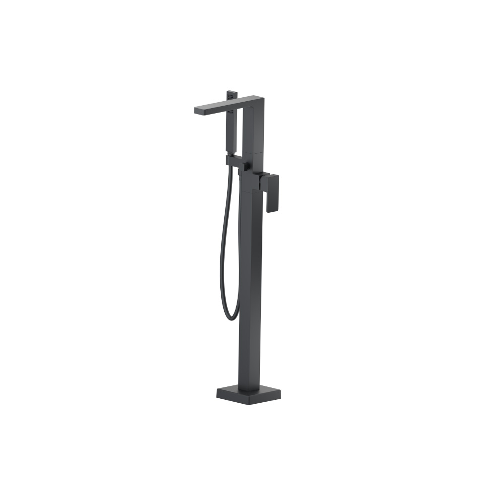 Freestanding Floor Mount Bathtub / Tub Filler With Hand Shower | Rock Grey