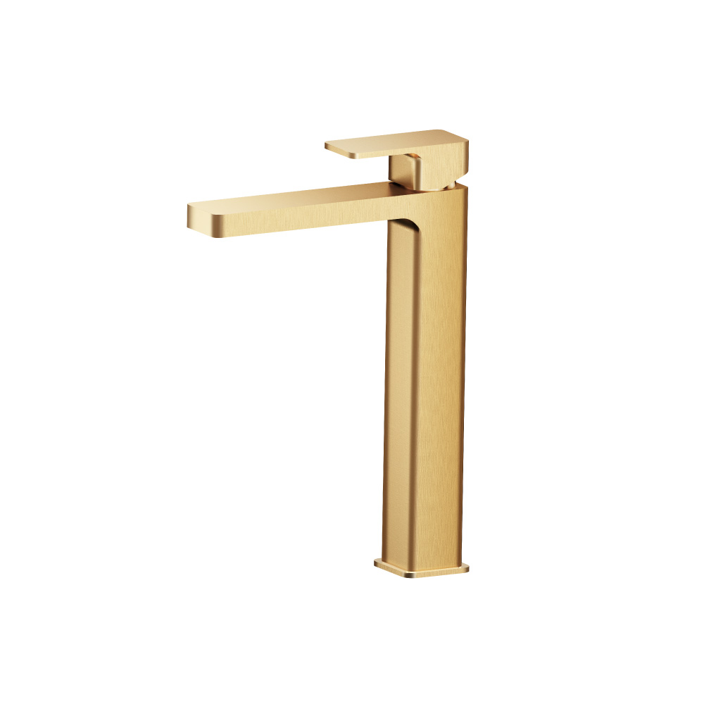 Single Hole Vessel Faucet | Satin Brass PVD