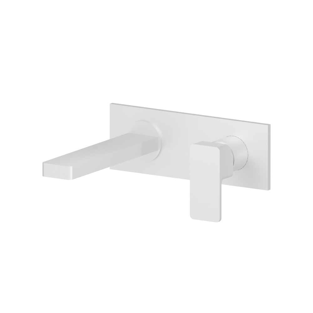 Single Handle Wall Mounted Bathroom Faucet | Gloss White