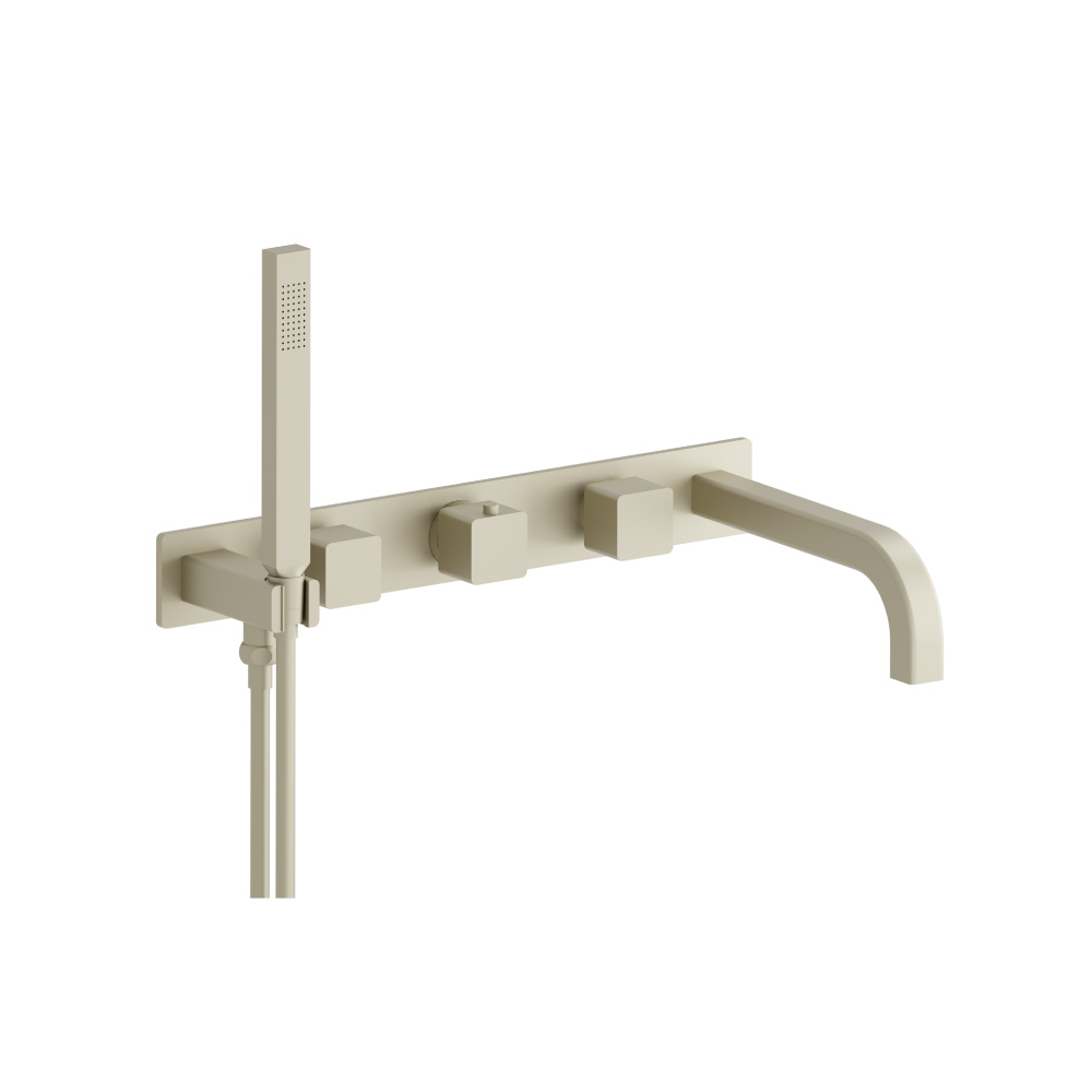 Wall Mount Tub Filler With Hand Shower | Light Tan