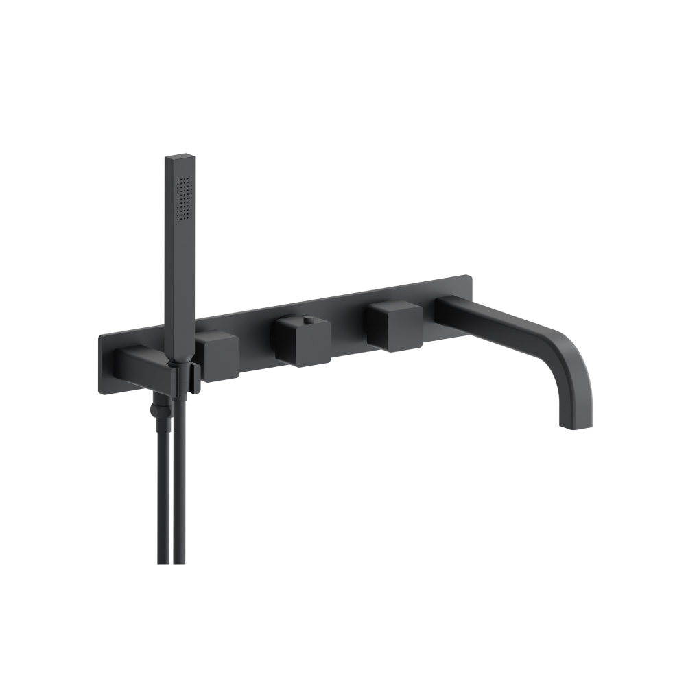 Wall Mount Tub Filler With Hand Shower | Rock Grey