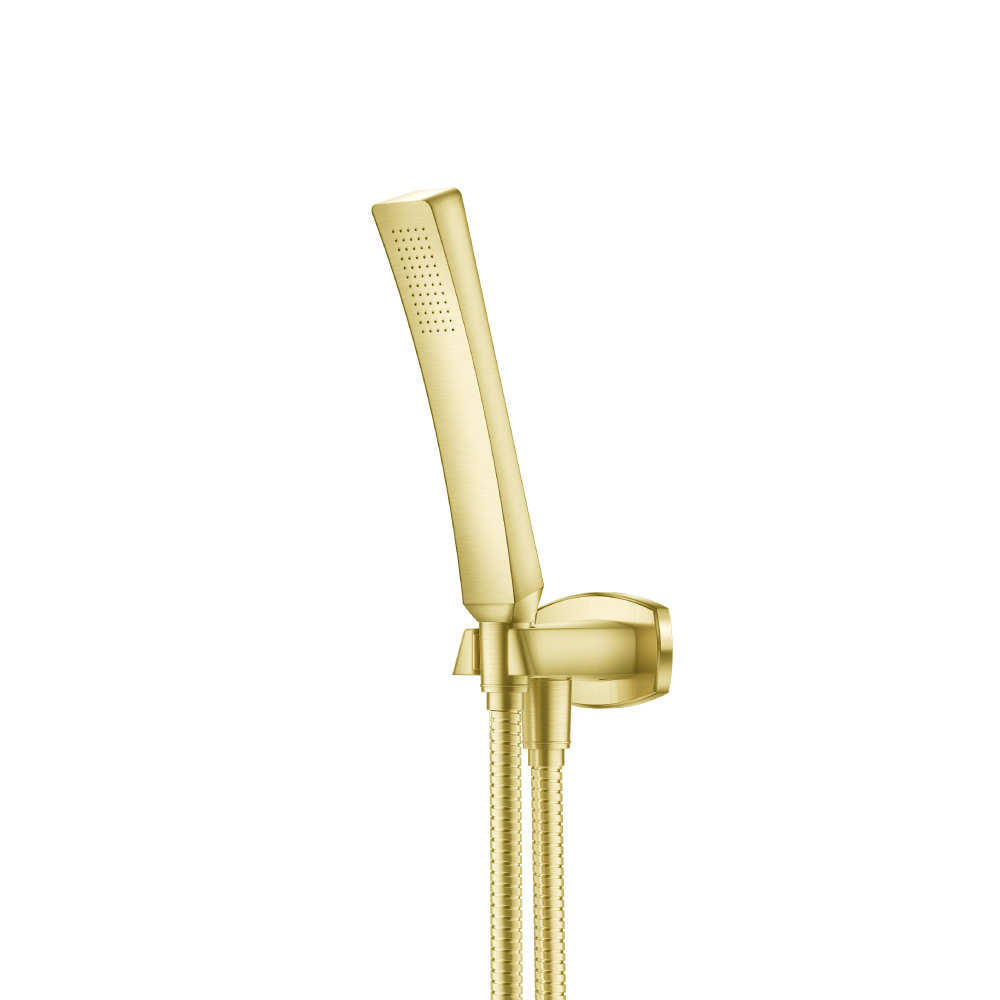 Hand Shower Set With Wall Elbow, Holder and Hose | Satin Brass PVD