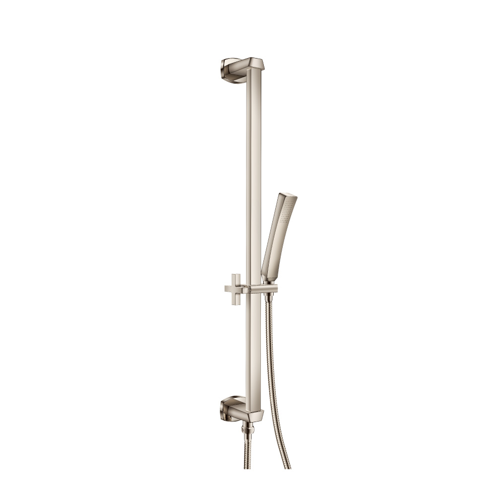 Hand Shower Set with Slide Bar, Integrated Elbow & Hose | Polished Nickel PVD