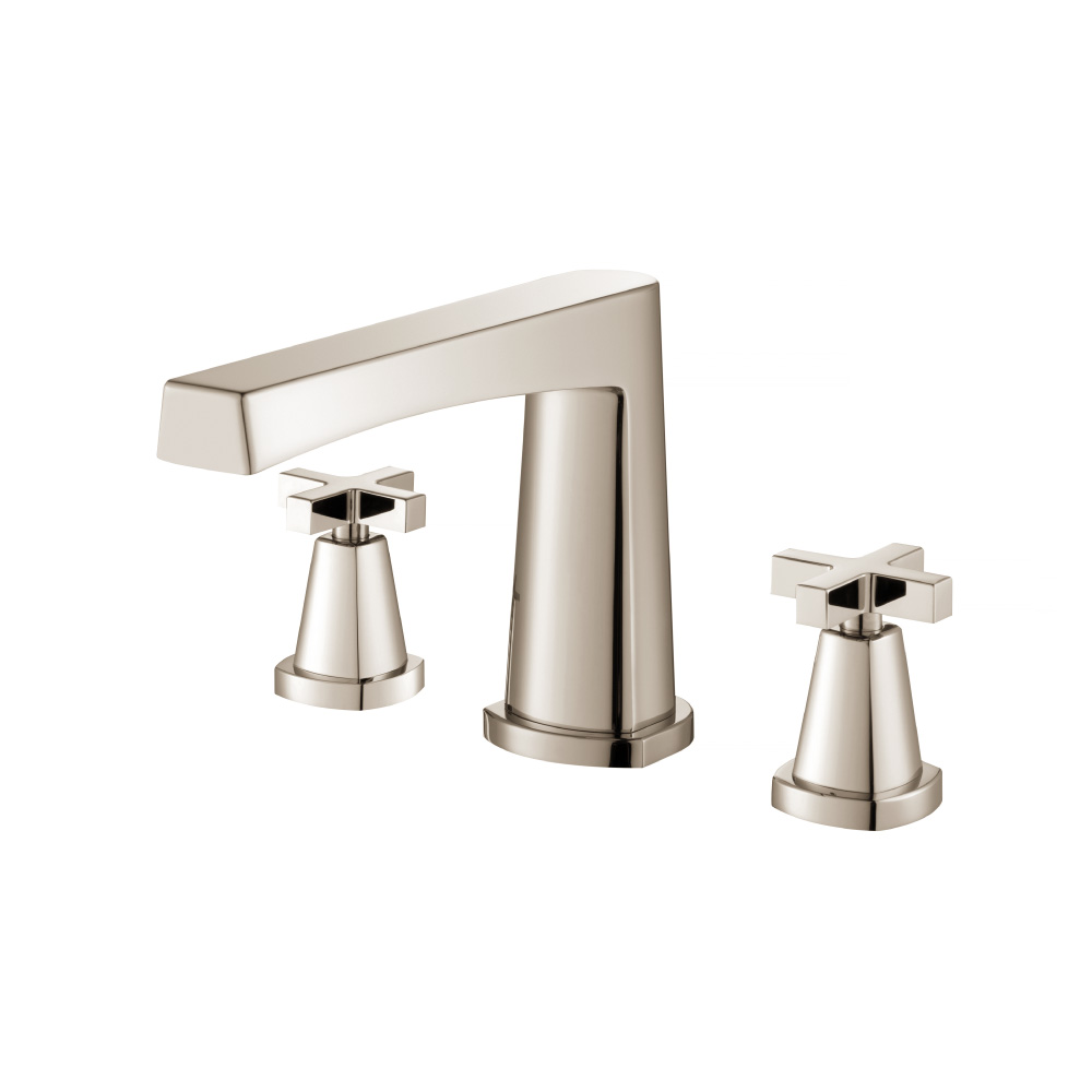 3 Hole Deck Mount Roman Tub Faucet | Polished Nickel PVD