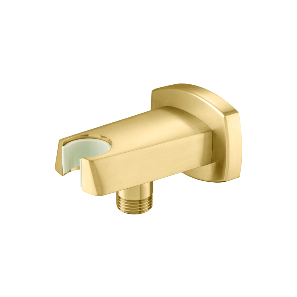 Wall Elbow With Holder Combo | Satin Brass PVD