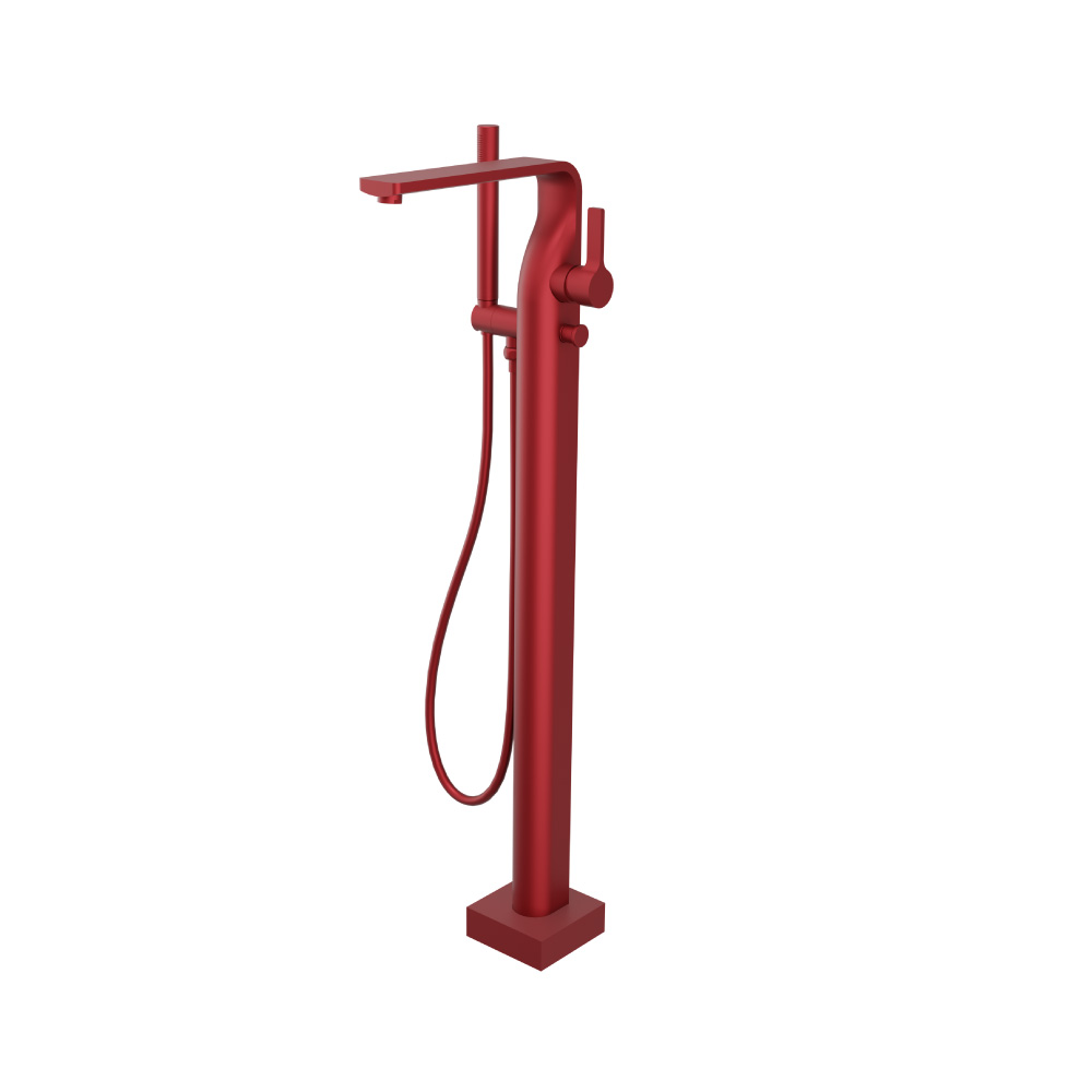 Freestanding Floor Mount Bathtub / Tub Filler With Hand Shower | Crimson