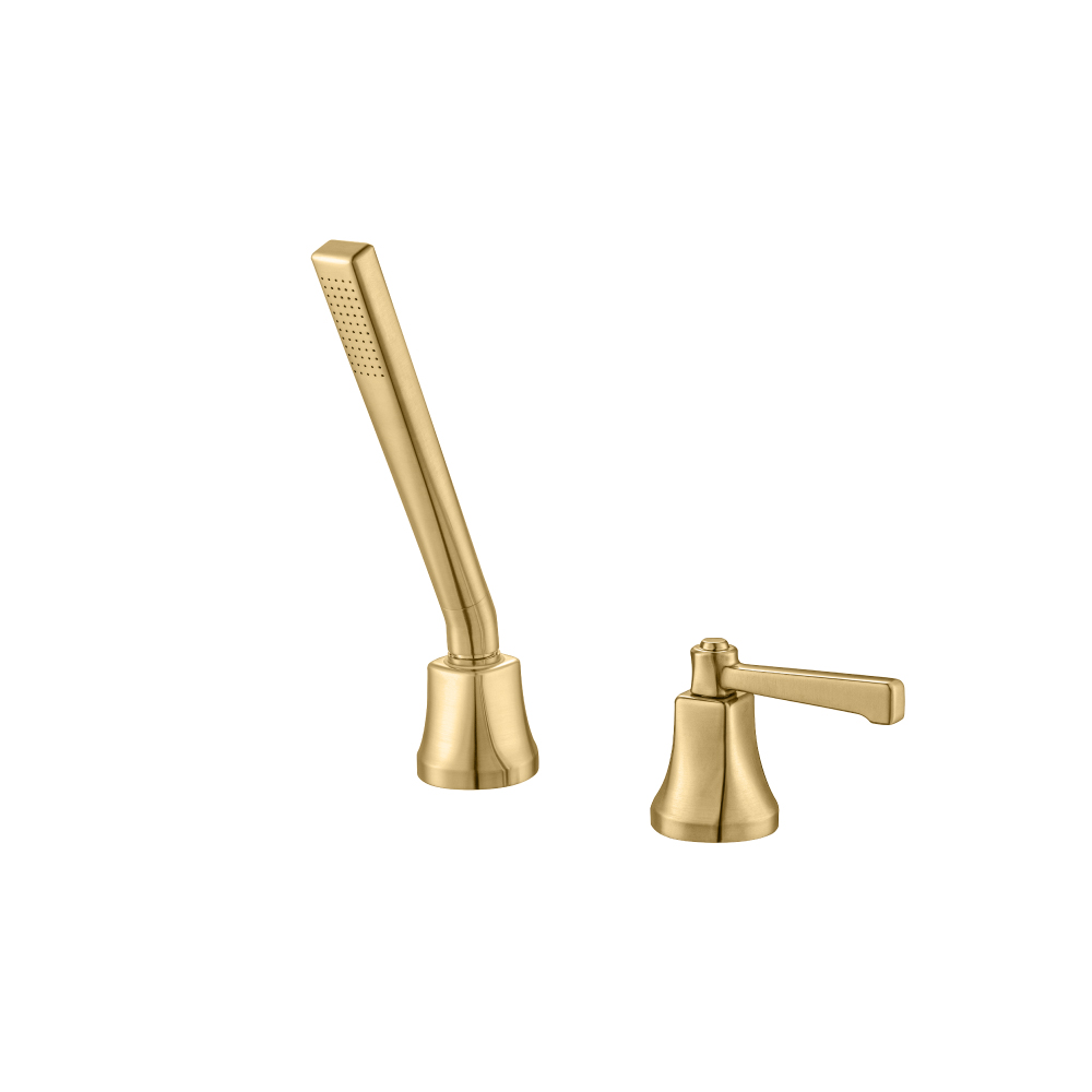 Deck Diverter With Holder & Hose | Satin Brass PVD