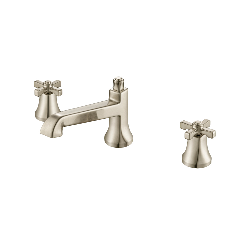 3 Hole Deck Mount Roman Tub Faucet | Brushed Nickel PVD