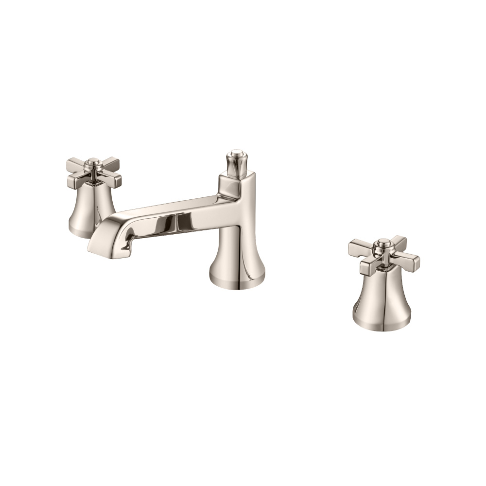 3 Hole Deck Mount Roman Tub Faucet | Polished Nickel PVD