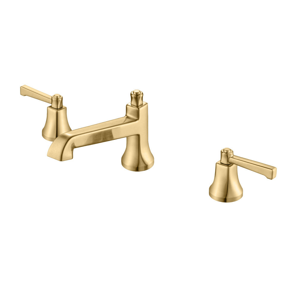 3 Hole Deck Mount Roman Tub Faucet | Satin Brass PVD