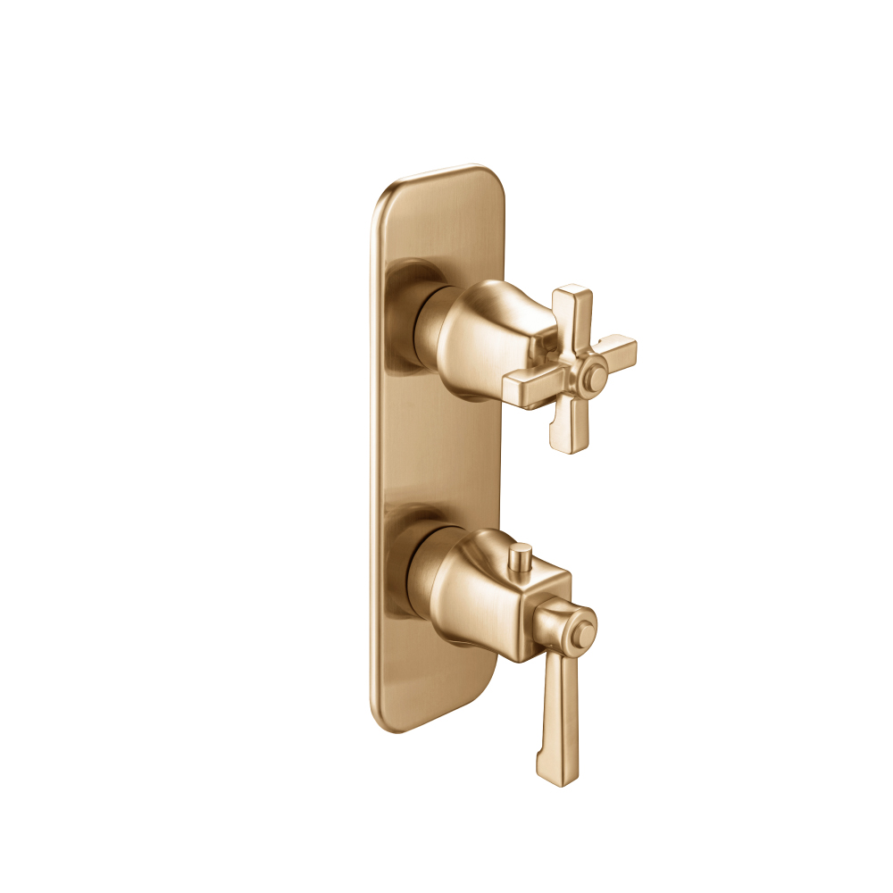 3/4" Thermostatic Shower Valve & Trim - 1- Output | Brushed Bronze PVD