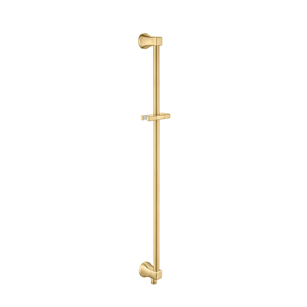 Shower Slide Bar With Integrated Wall Elbow | Satin Brass PVD